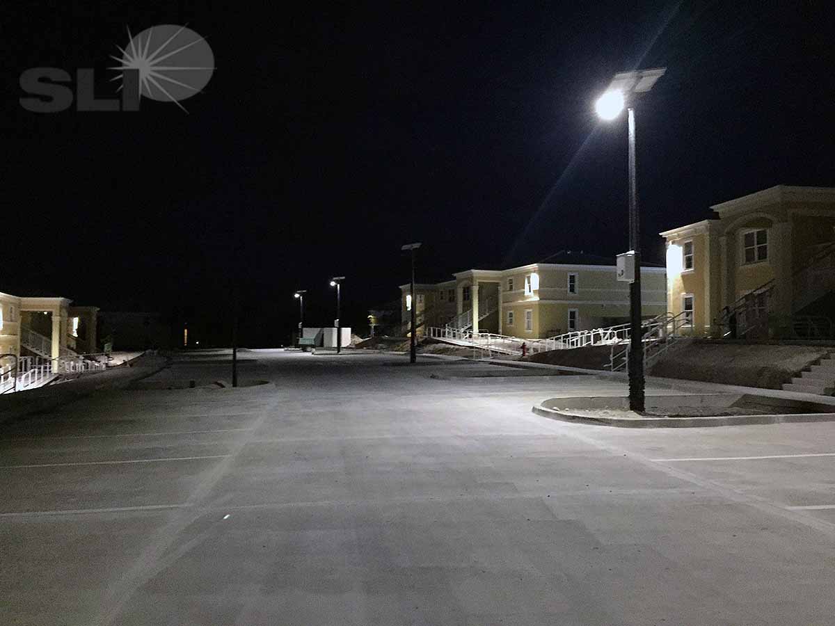 Solar LED parking lot lighting