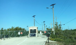 An entranceway installation of solar lighting in Key West, FL