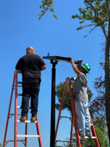 installing a stealth led solar pathway light