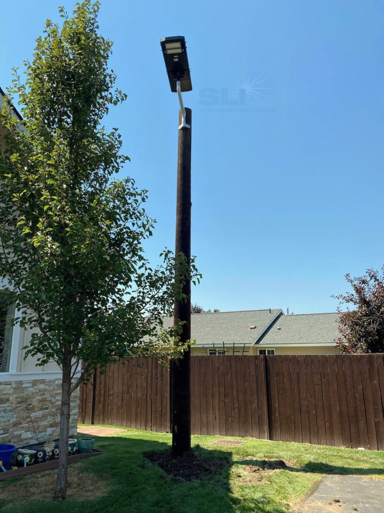 Solar LED lighting retrofit for existing or new telephone poles