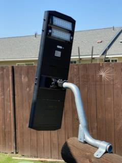 Telephone pole adapter for solar LED light