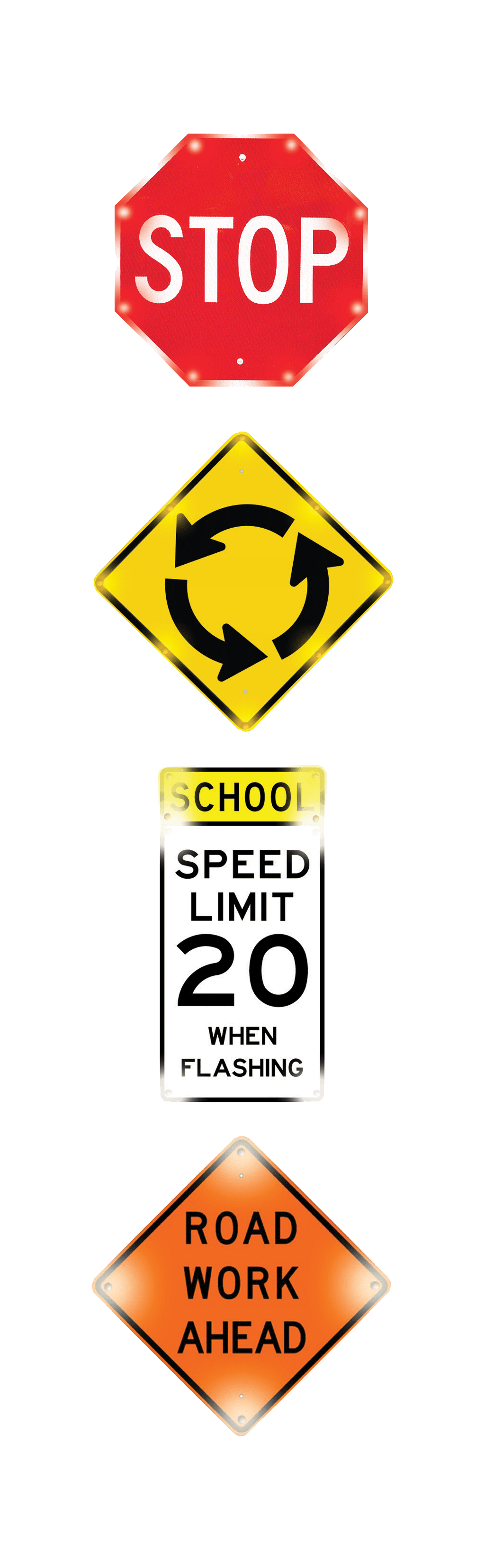LED Integrated Solar Traffic Signs