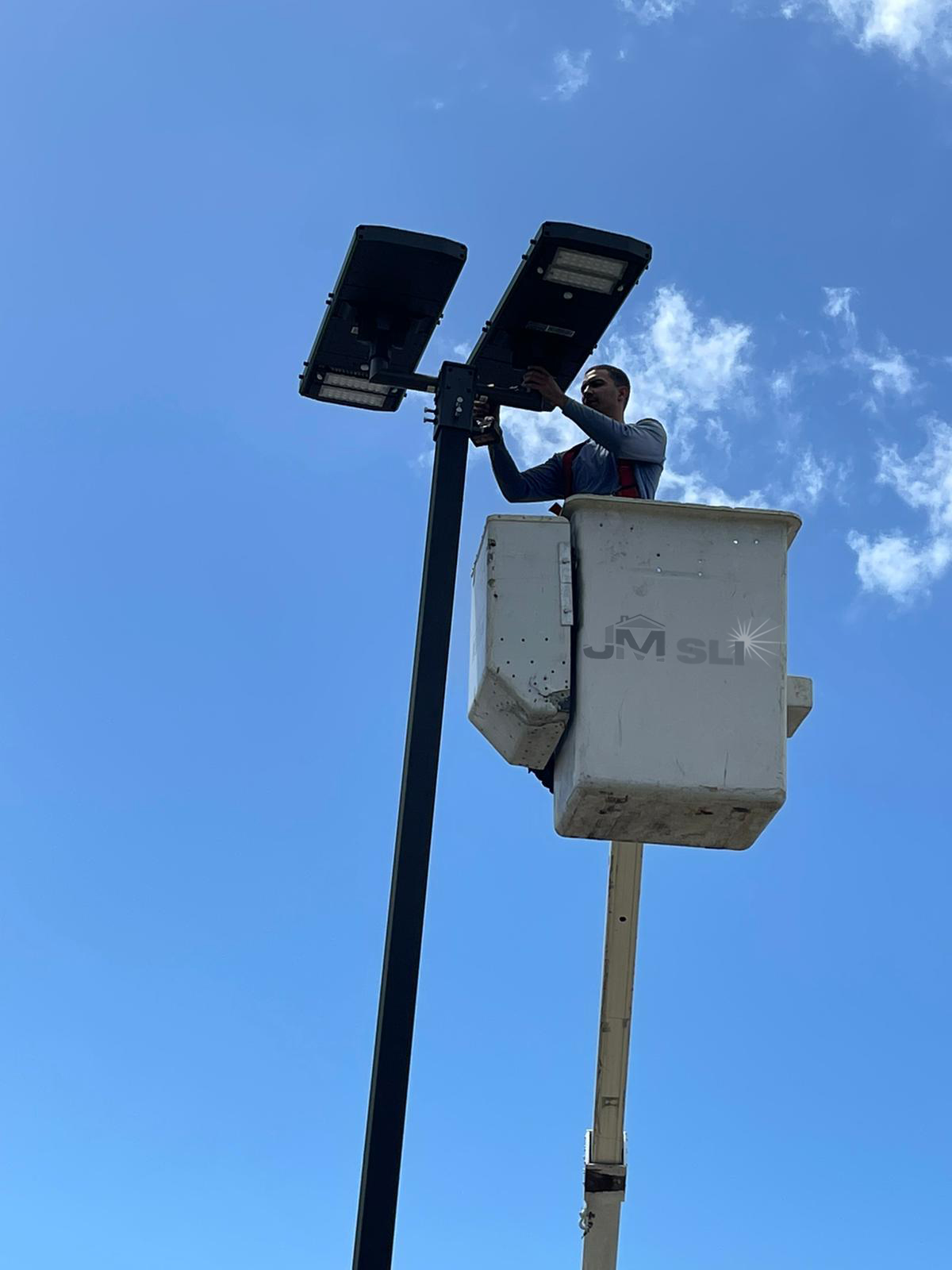 Solar led shop pole lights