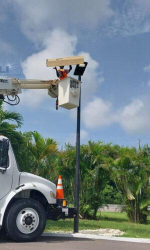 hurricane proof lighting installation